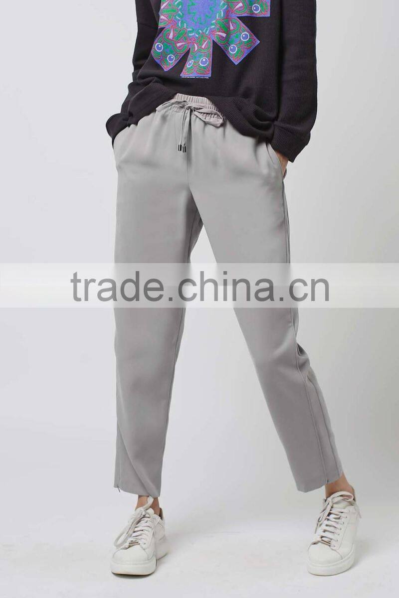 Women casual thin summer elastic waistband joggers, bottoms cropped pant