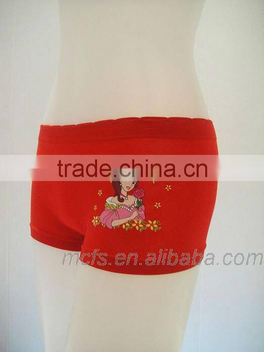 Lovely girls' seamless cartoon boxer shorts/girls boxer shorts