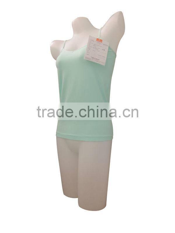 Nice quality one piece women singlet straps plain underwear V-neck ladies camisole