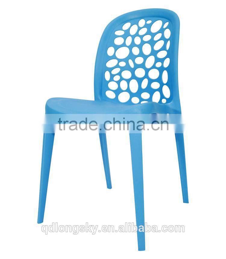 LS-4031A wholesale Leisure design outdoor furniture stackable full plastic cheap used colorful garden chairs for hot sale