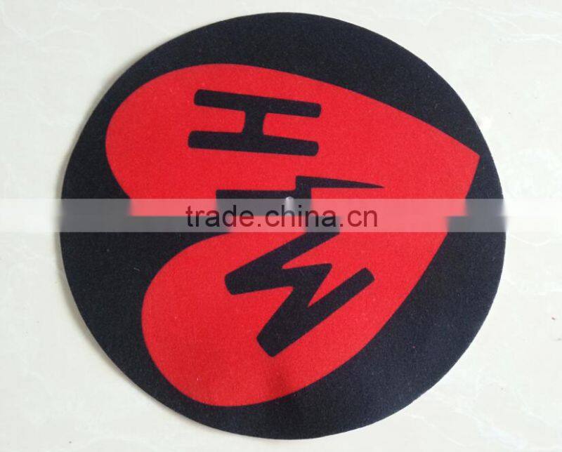 round custom felt mat