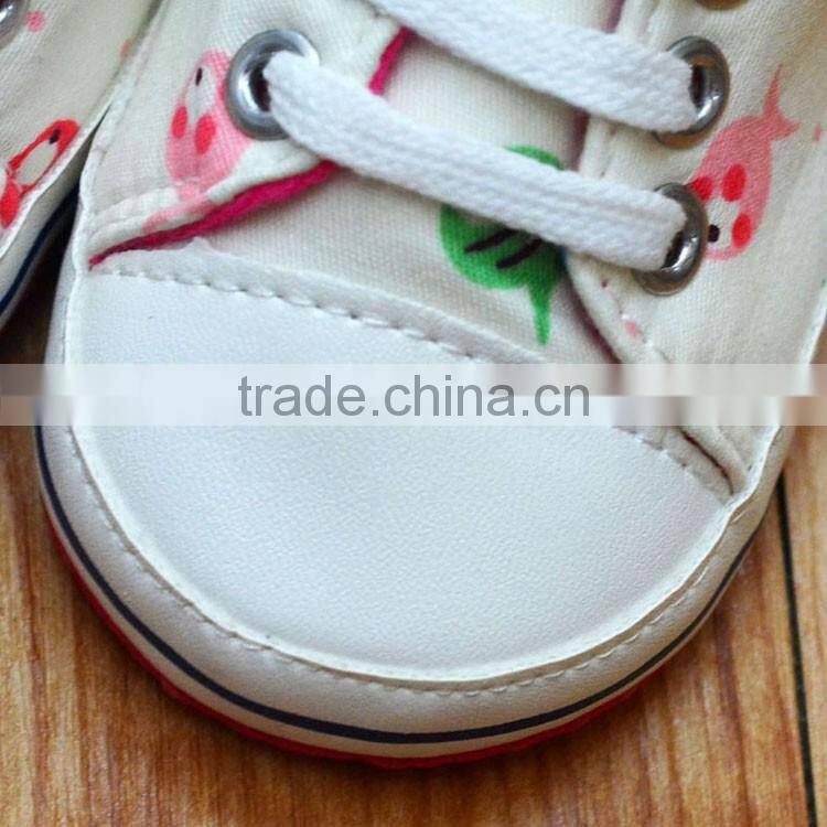 Wholesale colorful fishes printed canvas baby shoes