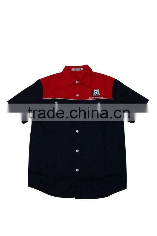 Blue Red Workwear uniform shirt Engineer uniform