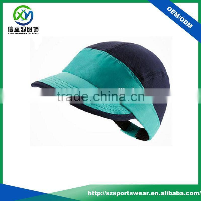Hot selling 100% polyester contrast color quick dry golf caps /fashion sport hats /golf visors