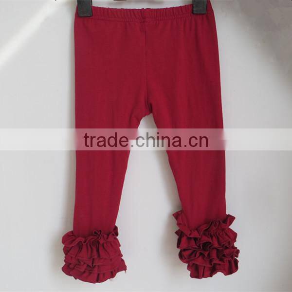 Wholesale Girls Ruffle Legging Pants Baby Children Cheap Ruffle Knit Winter Icing Legging Pants QL-177