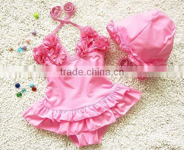 New Designed young girl swimsuit models wholesale kids swimwear one piece swimsuit