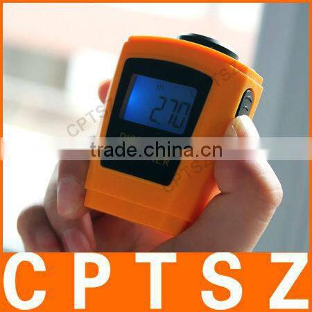 Portable mini ultrasonic distance meter with laser pointer, measuring range 0.91-18m