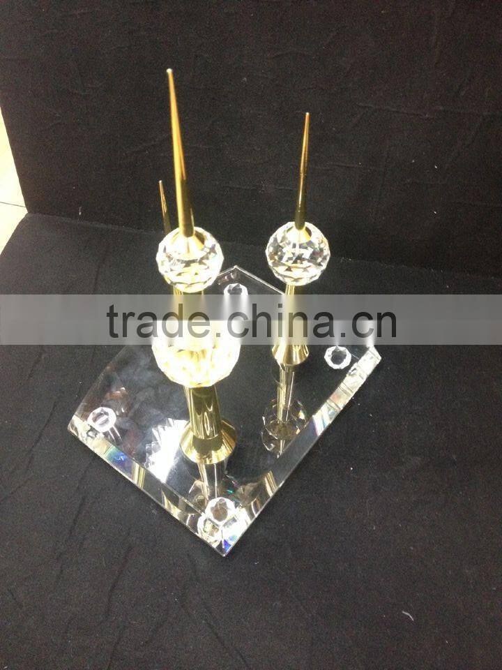 Hight Quality Crystal 24k Kuwait tower model for souvenir gift JC-05
