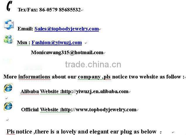 hot sell Double flare fossils ear plug organic body jewelry, stone flesh tunnel/(ear expander) body Piercing jewelry