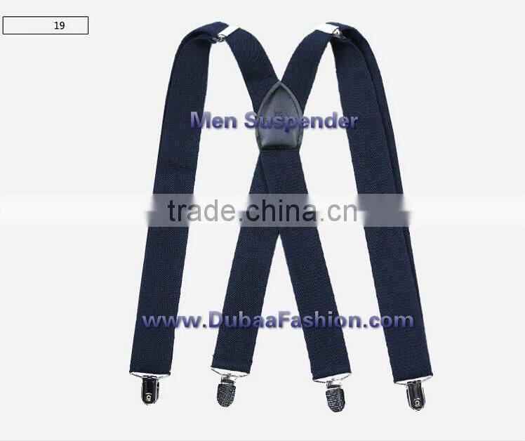 1.5" Wide Solid Color Mens Suspender X Type Undergarment Suspender Brace Casual Business