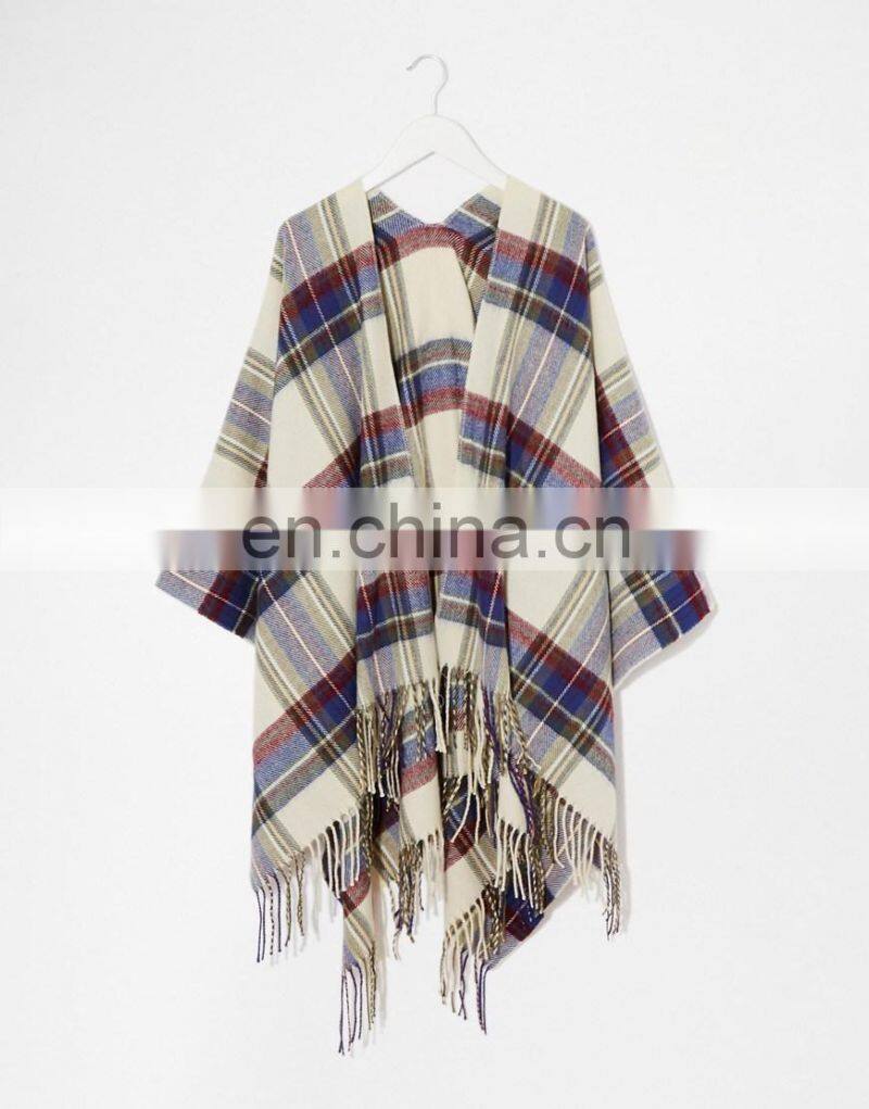 fashional pretty elegant warm soft cozy popular ladies check shawl