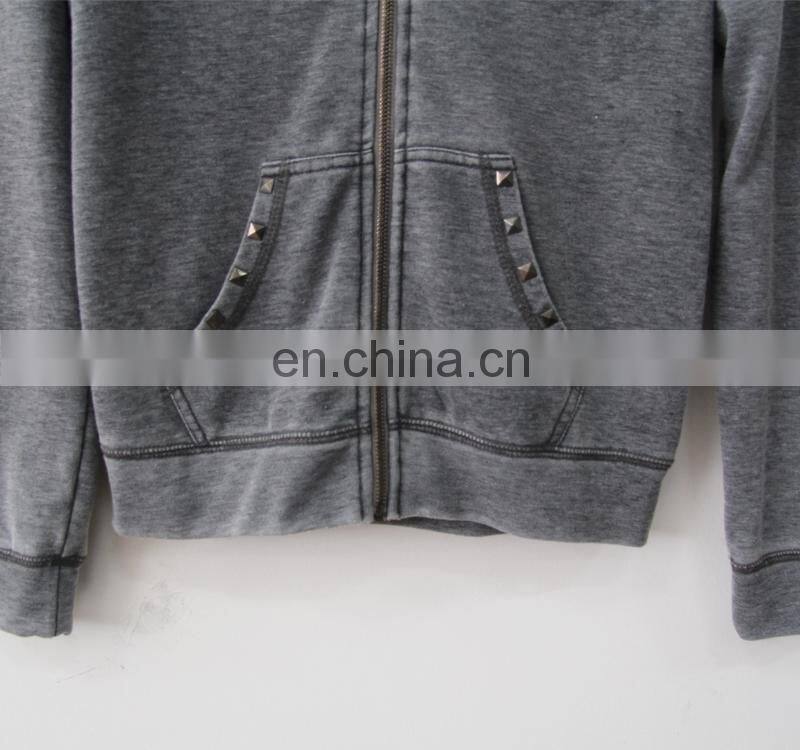 hot new products for 2016 women's Gray casual zipper coat