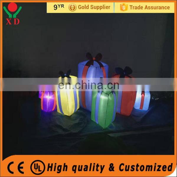 2017 Hot Sale Inflatable Santa christmas gift box christmas costumes party decorations