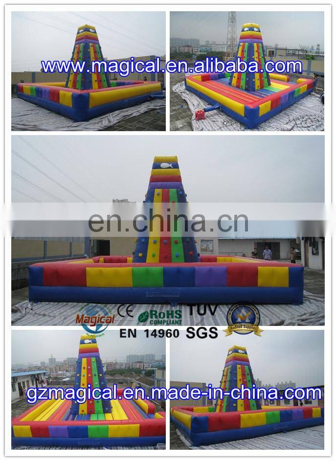 outdoor adult games high quality inflatable climbing wall