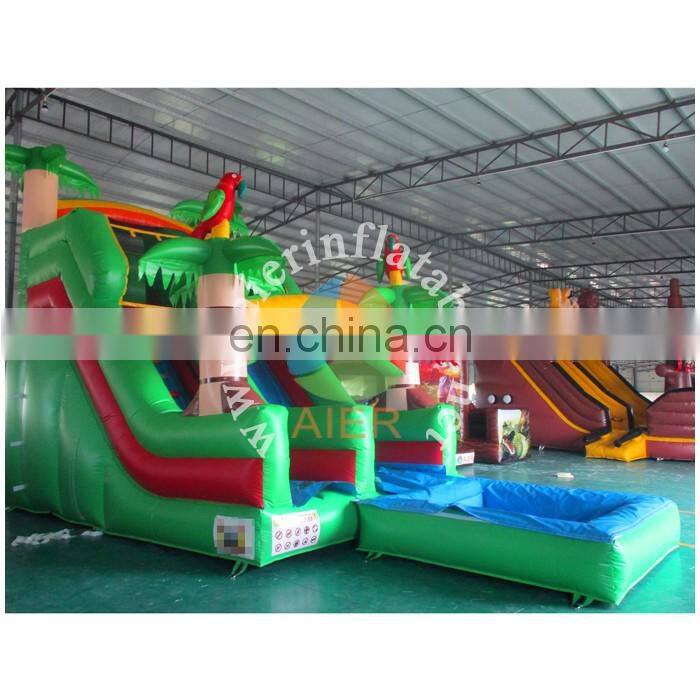 Hot Sell Inflatable forest Slide with pool