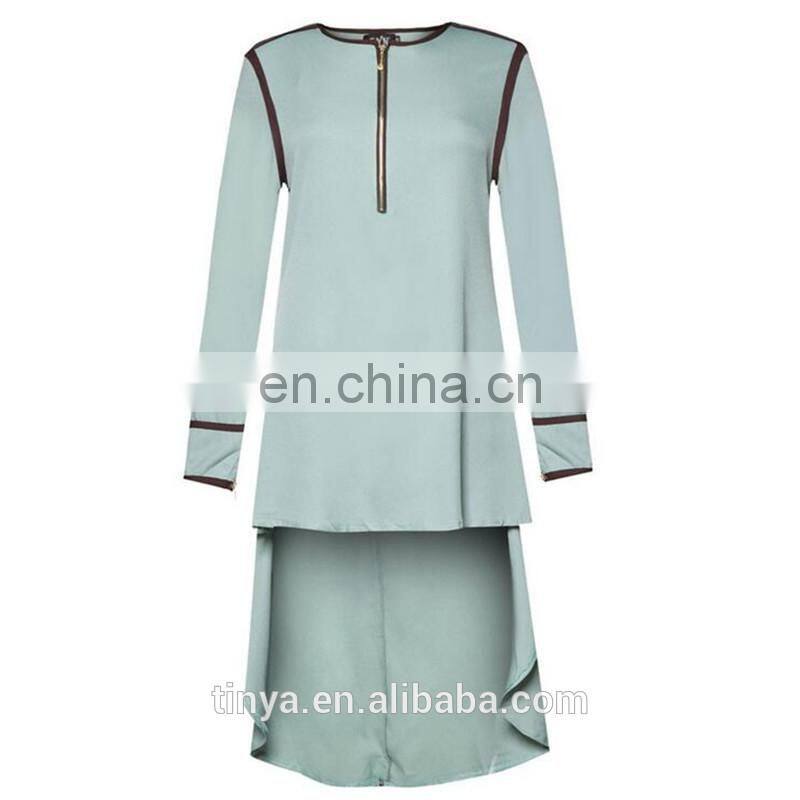 New Model Islamic Abaya Muslim Tunic Dress Tops Long sleeve Islamic Ladies Blouse