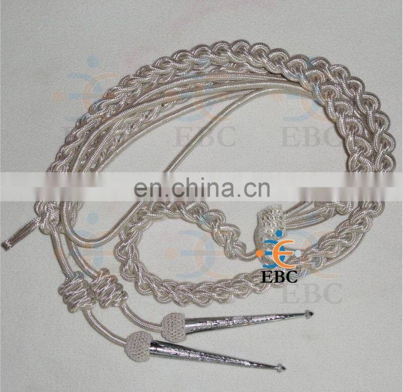Military Aiguillette, Gold Wire Military Double Tip Uniform Aiguillette, navy Aiguillette Lanyard, Shoulder Cord