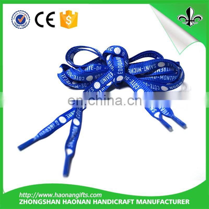Custom printed wholesale poyester elastic shoelaces