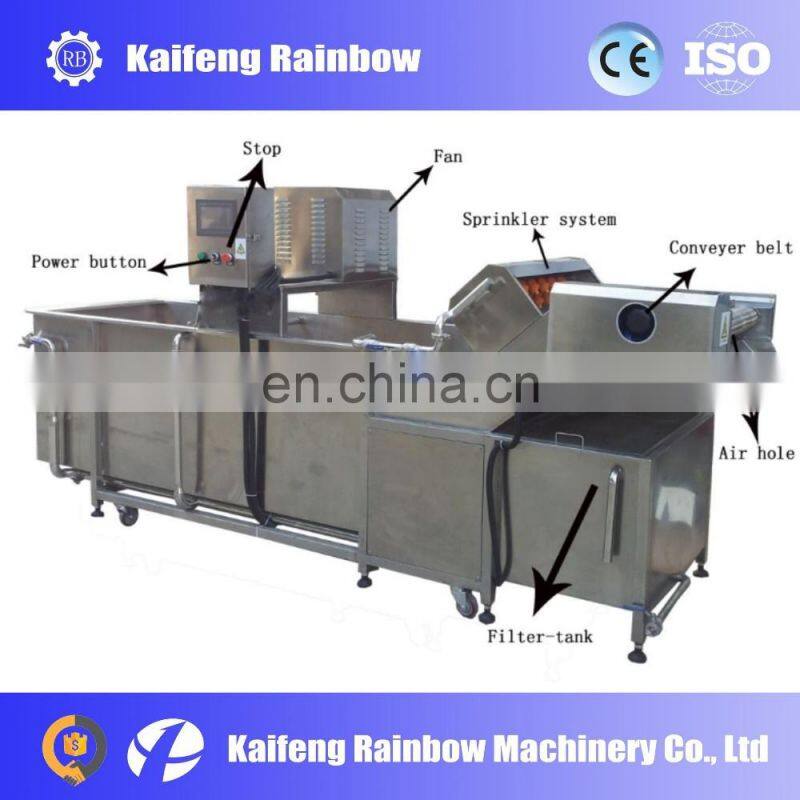 Good Feedback High Speed 500kg/h Industrial Automatic Fruit Washer Dryer Vegetable Washing Machine