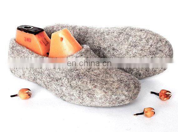 wholesale 100 % polyester nonwoven felt Natural warm Handmade Wool Felt Shoes