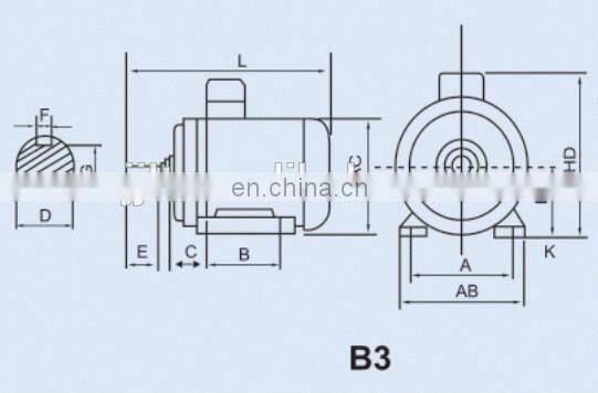 0.18 KW 380V three phase motor