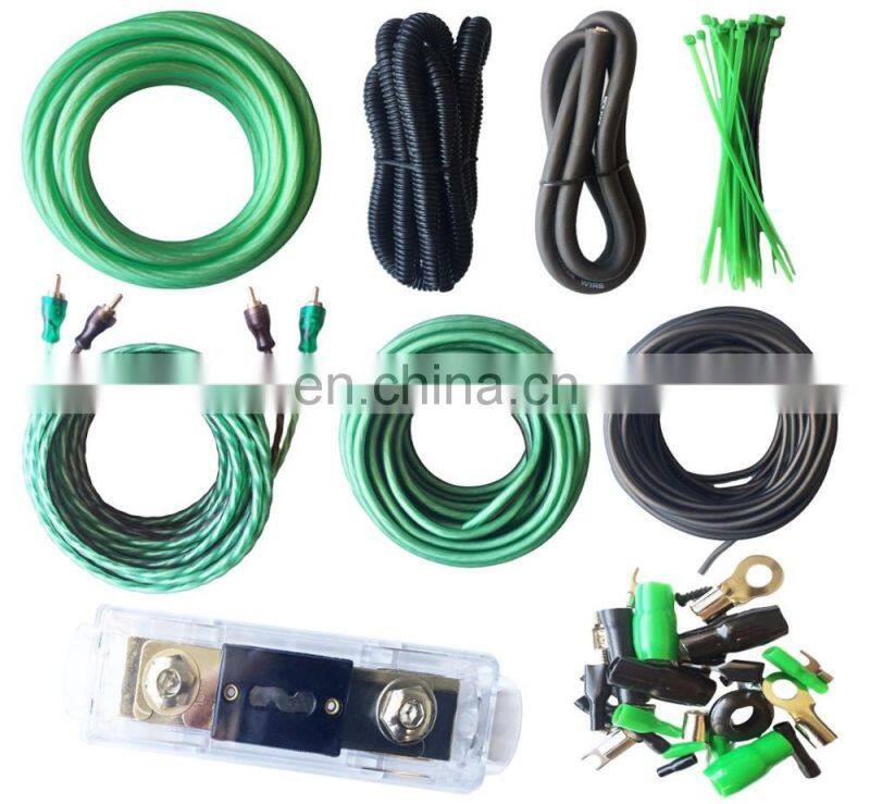 AISEN 4 Gauge Amp Kit True AWG Amplifier Install Wiring 4 Ga Complete Cable 3500W