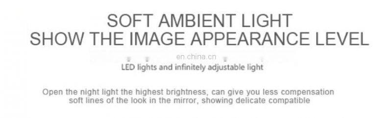 2020 USB Charging rechargeable Led Decoration Design night lighting Mirror Alarm Clock