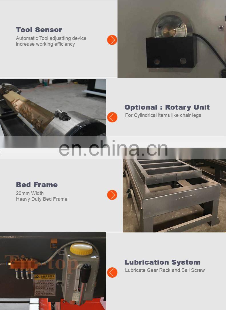 Hot sale China cnc milling machine cnc wood router engraving machine1325 working table high speed