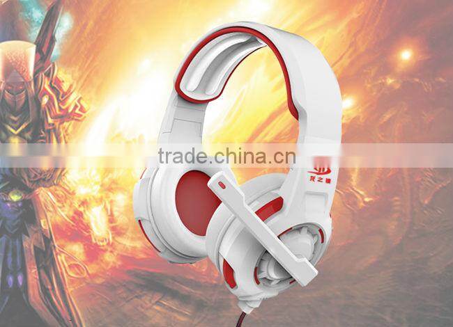 black cool heavey soft leather headset for gaming professional 7.1 sound headset