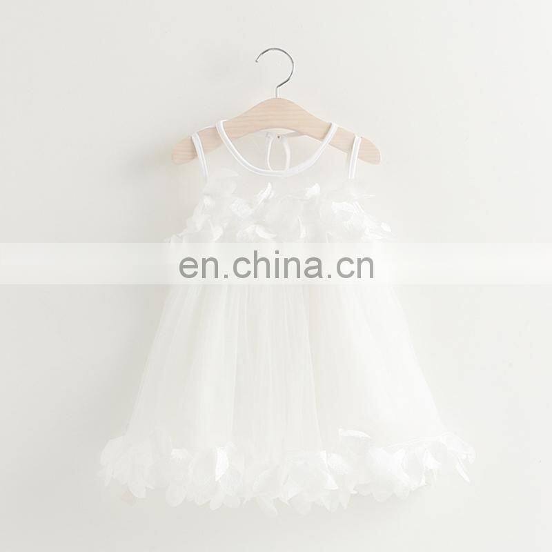 Summer Girls Clothes Pink Applique Princess Dress Children Summer Clothes Baby Girls Dress