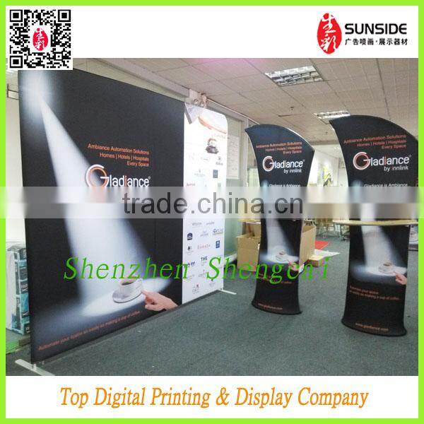 Tension fabric display backdrop exhibition pop up display stand for advertising D-0620