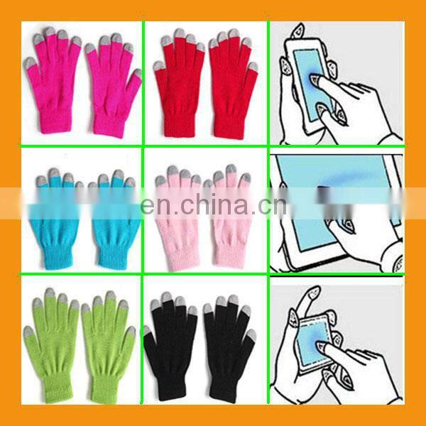 Cheapest Fashion Winter Snow Jacquard Touch Gloves