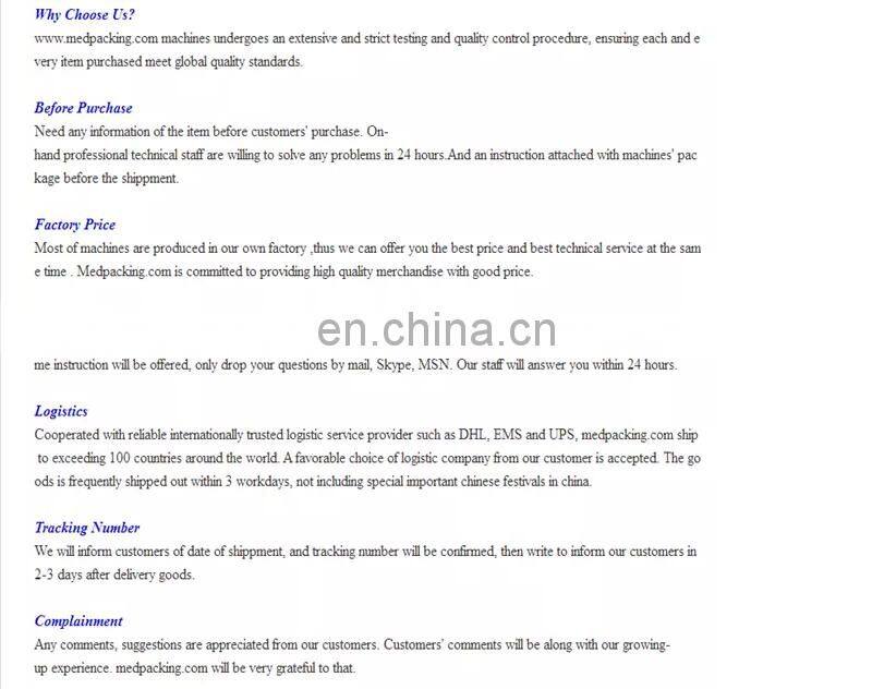 Back Sealing Metal Parts Granule Bag automatic Packing Machine