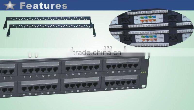 Krone&110 IDC CAT5E unshielded 48 Ports Patch Panel