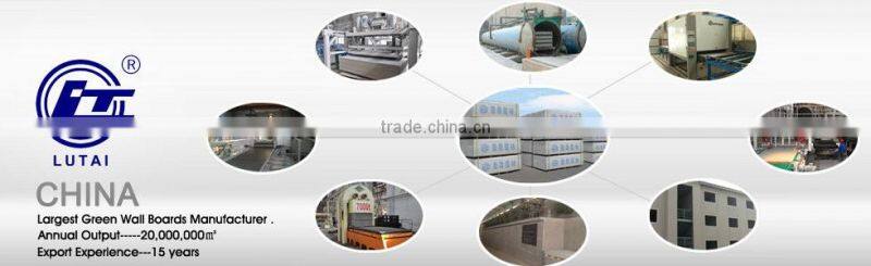 LUTAI 100% non-asbestos medium density fiber cement board for Interior wall decoration