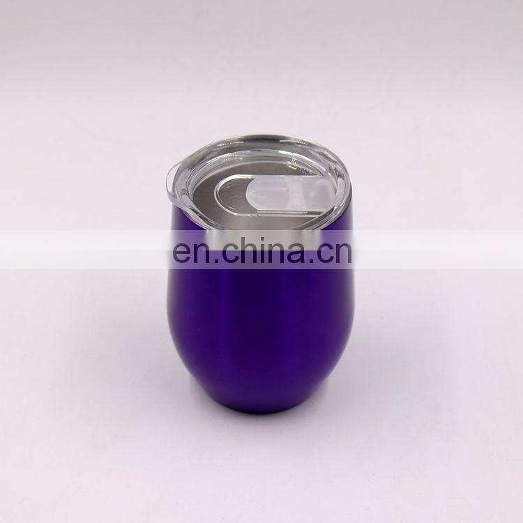 12oz Double Wall 304 8/18 Stainless Steel Reusable Coffee Cup Mug Tumbler With Lid