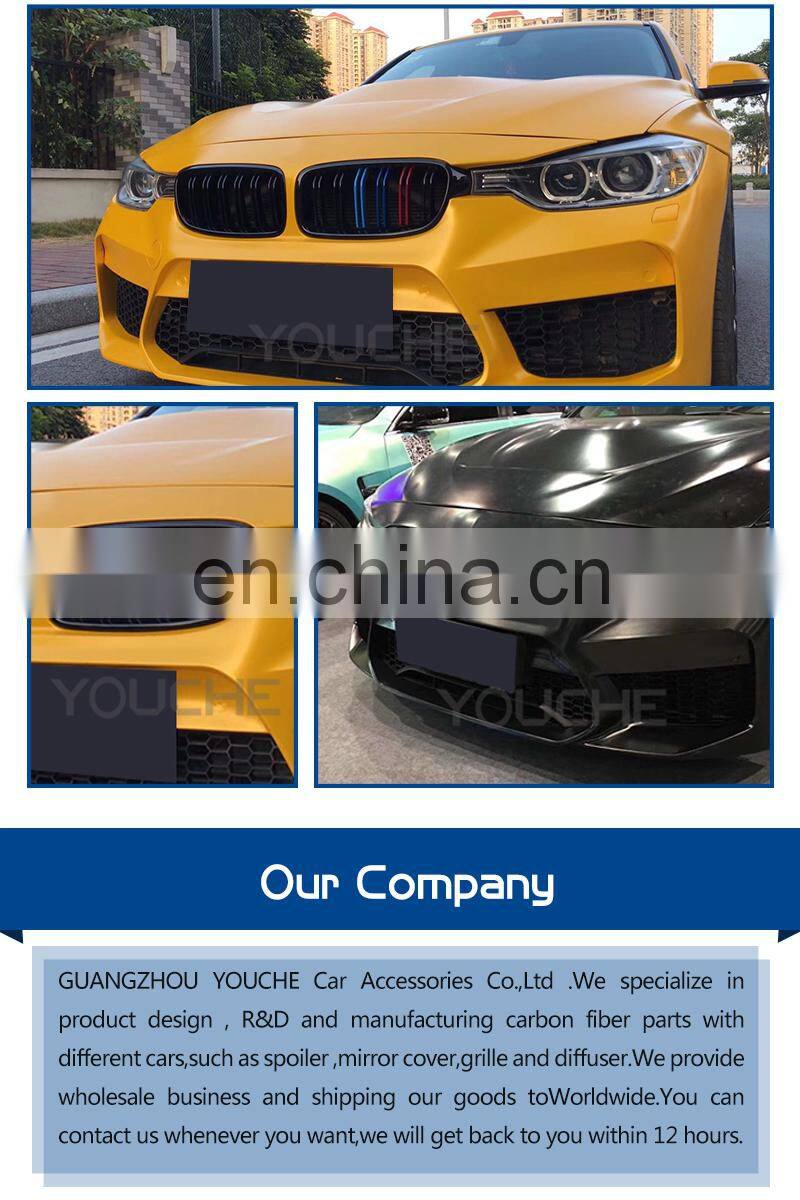 F30 ABS replacement  gloss M color front grille for BMW 3 series F30 F31 2012-2018 front bumper grill