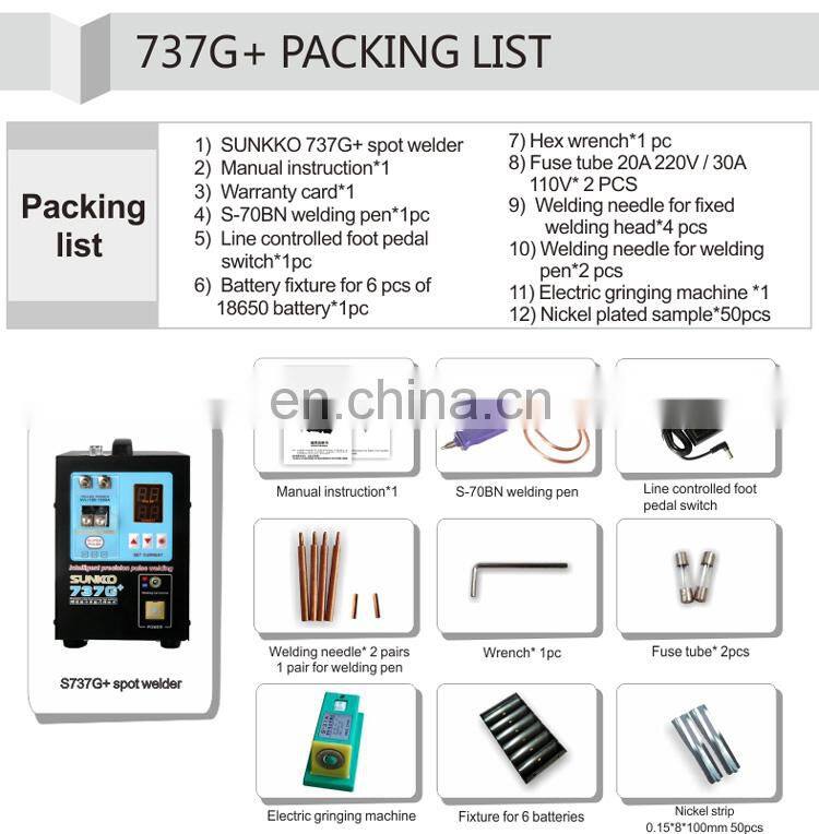 737G+ Spot Welder 110V 4.3KW Welding Machine with S-70BN Welding Pen for 18650 Battery Pack