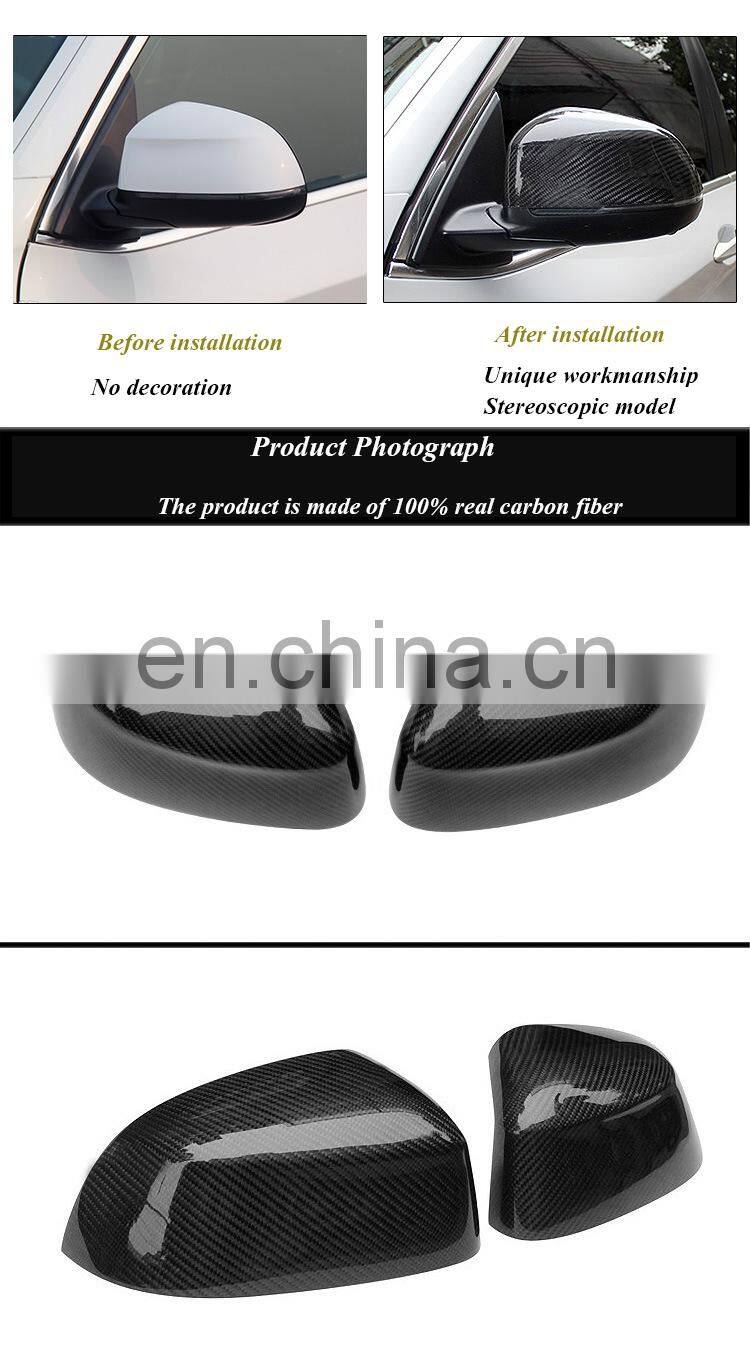Runde New Arrival Dry Carbon Fiber Rear View Mirror Shell Cover Housing For 2013-2018 BMW X3 X5 F25 F16