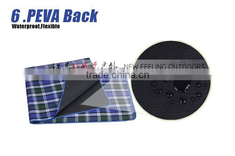 TOOTS Factory Outdoor Foldable fleece Picnic Blanket with handle