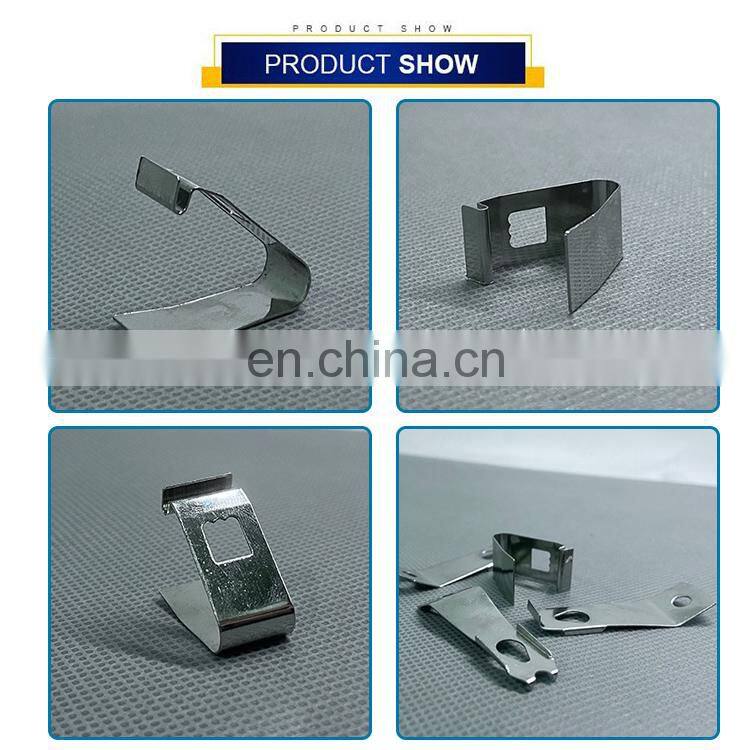 Stamped OEM 65Mn V Shape Metal Spring Clips For Electric Vehicle Accessories