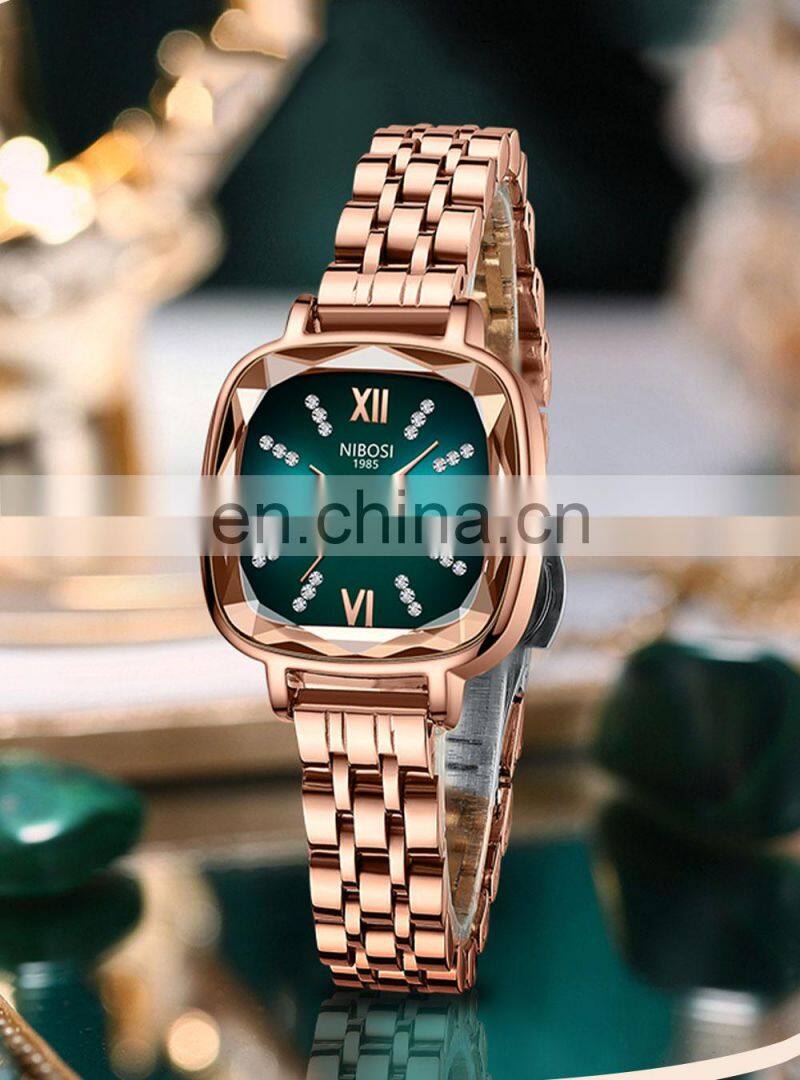 2022 NIBOSI Luxury Women Quartz Watches Ladies Creative Bracelet Wristwatches Female Clock Relogio Feminino Montre 2535