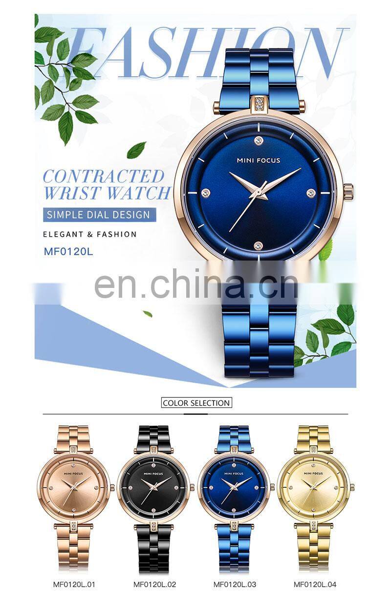 Mini focus M0120L Women Top Brand Luxury Minimalism Gold Women Quartz Watch Stainless Steel Ultra Thin Ladies Wrist Watches