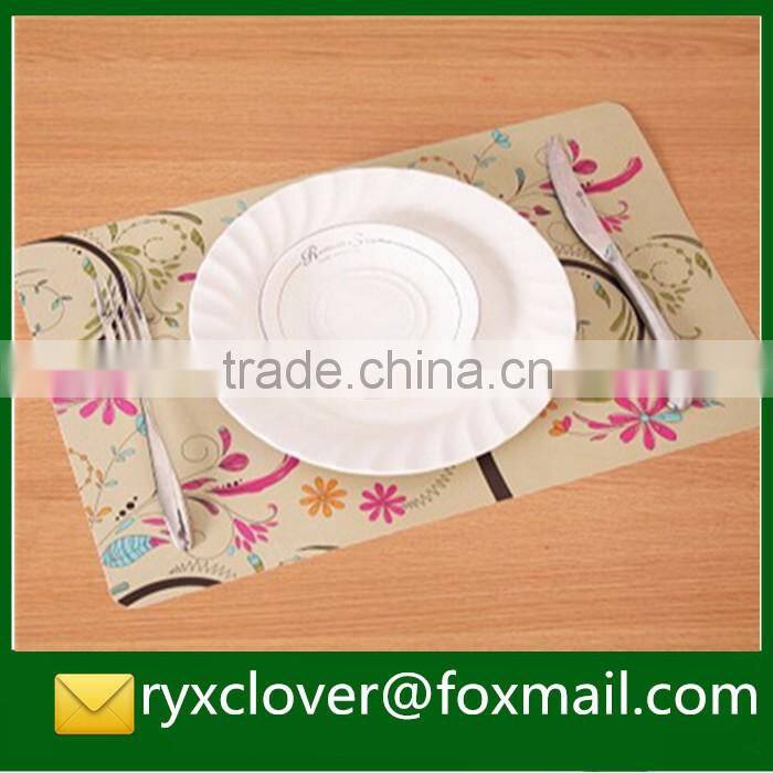 PP plastic heat resistant dish mat printable table placemat