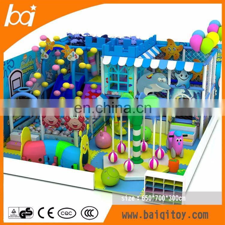 New Shopping Center Children Commercial Indoor plastic Playground with slide