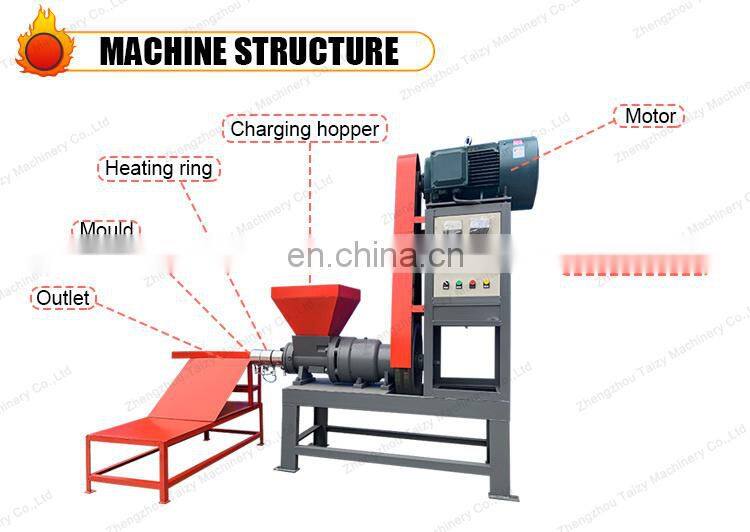 Reasonable price Fully automatic wood waste sawdust screw briquetting charcoal making machine