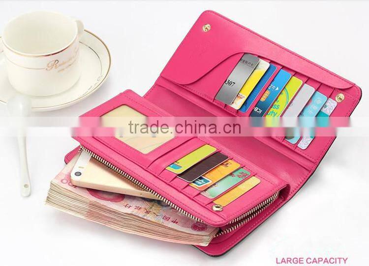 modern stylish ladies zipper clutch wallet