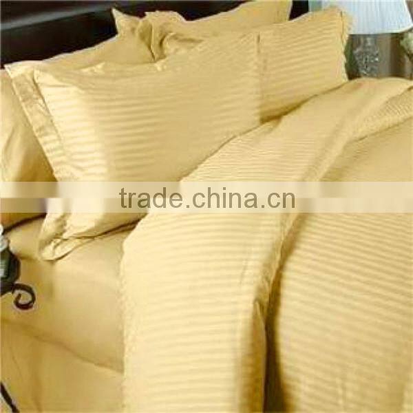 250tc polycotton bedding fabric in white stripe for hotel sheet set