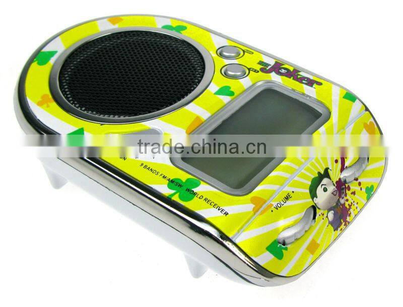 Cute Yellow Cartoon Multiband AM FM SW Personal Portable Radio