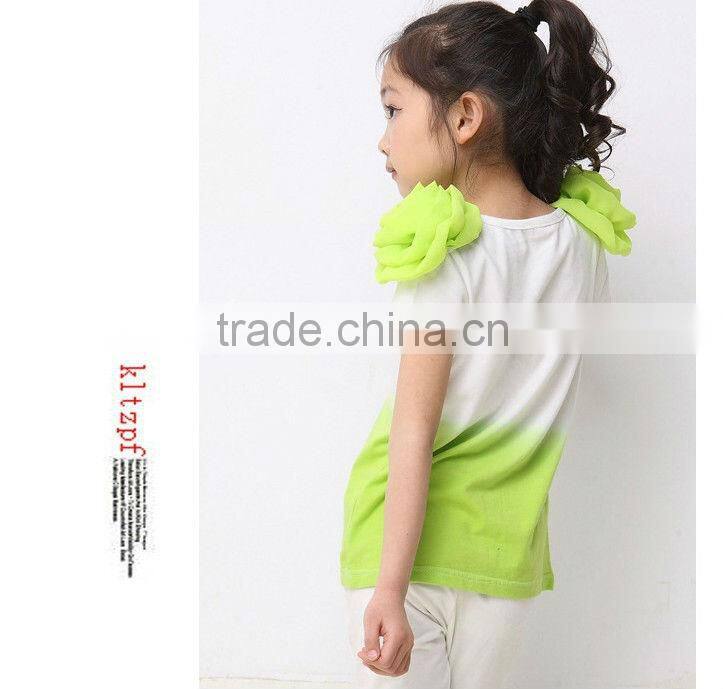B2W2 kids casual sets, big children sport suits, girl flower suits